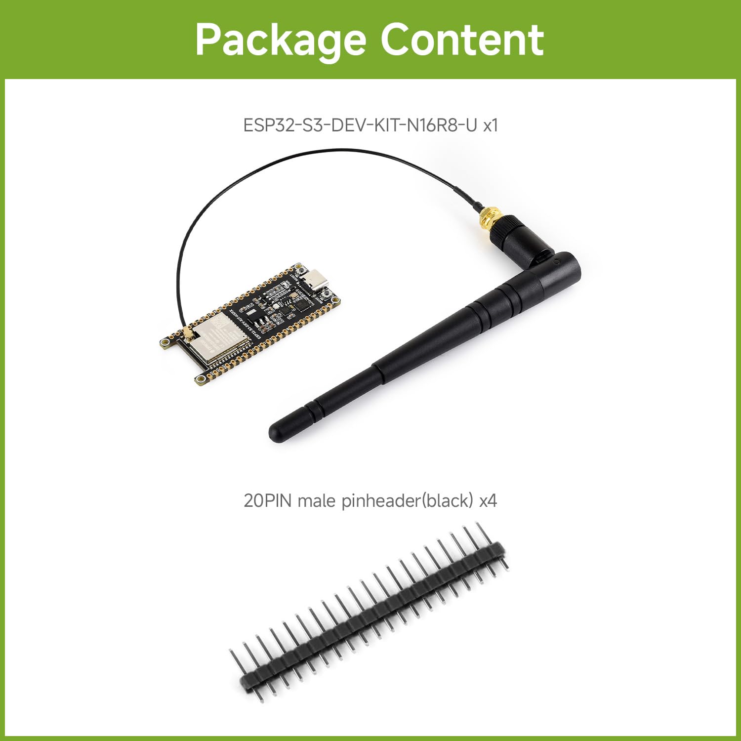 waveshare-esp32-s3-mikrocontroller-entwicklungsboard-240mhz-dual-core-16mb-flash image 2