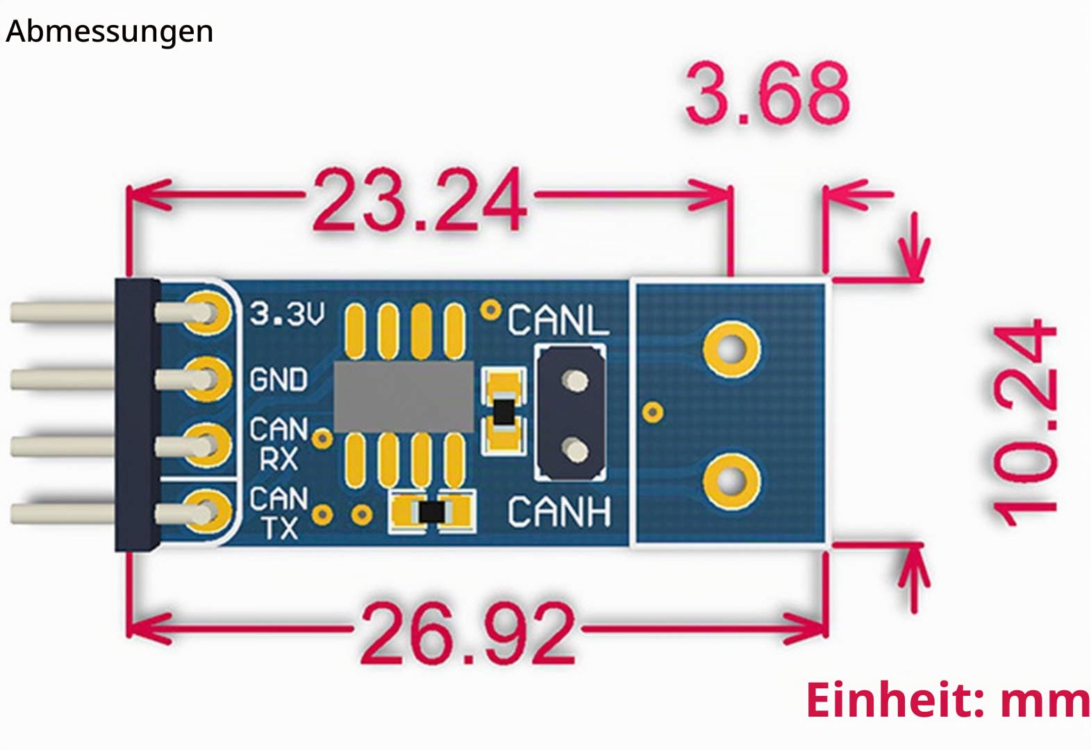 waveshare-sn65hvd230-can-board-3-3v-can-transceiver-modul-mit-esd-schutz image 7