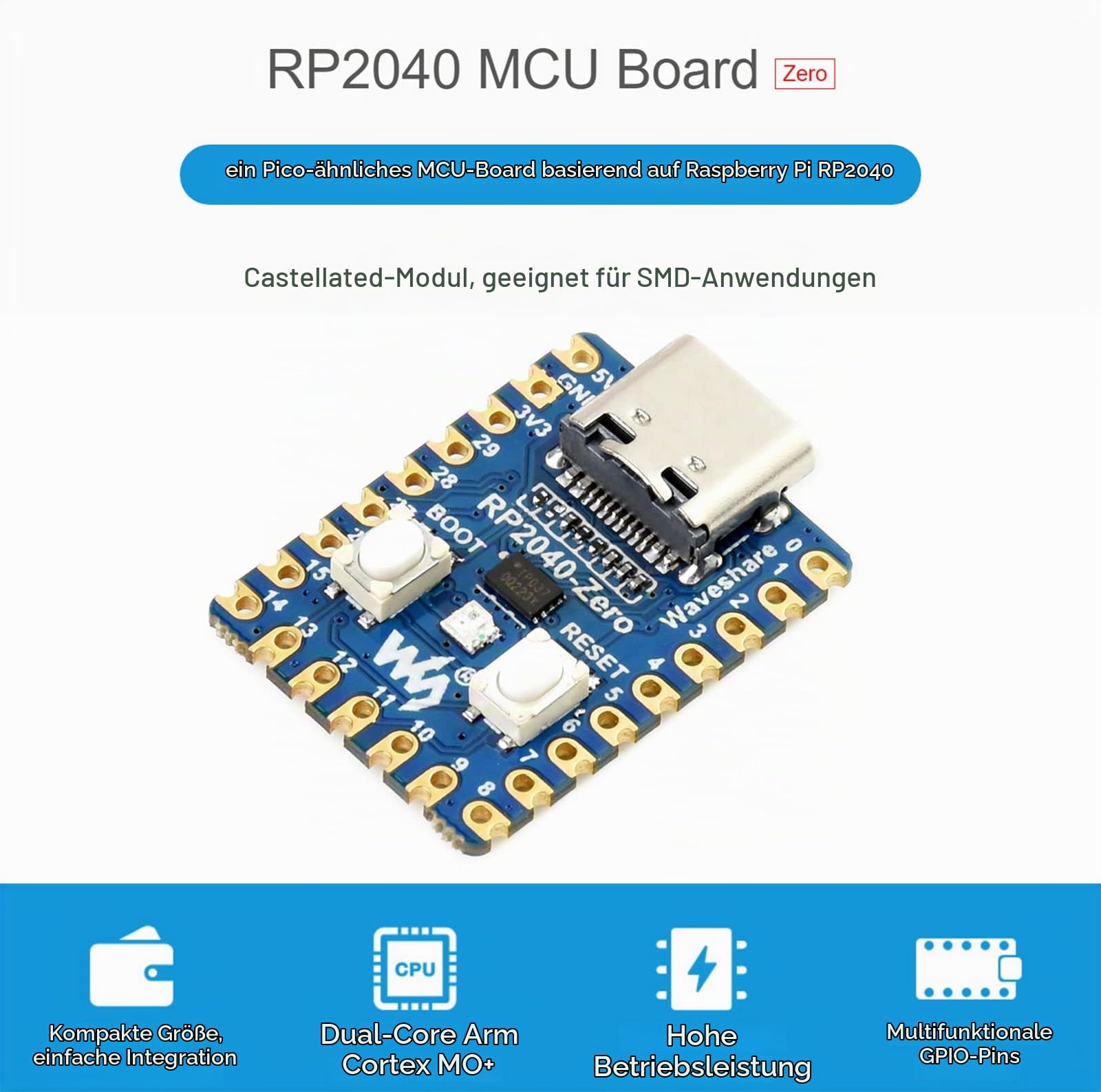 waveshare-rp2040-zero-pico-like-mcu-board-mit-usb-c-und-2mb-flash image 4
