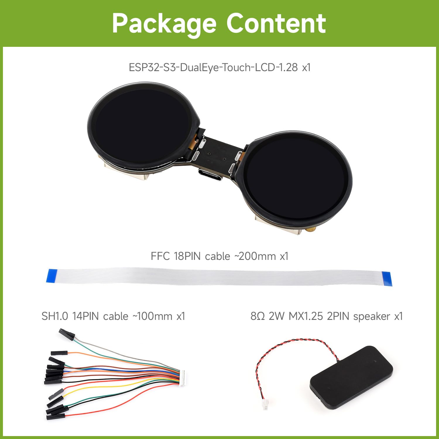 waveshare-esp32-s3-dualeye-1-28-zoll-rund-lcd-touch-board-dual-display-wifi-bt image 2