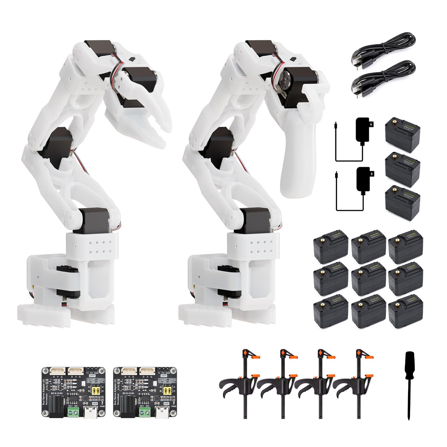 waveshare-so-arm101-open-source-6-achs-roboterarm-3dp-parts-kit-resin-druckteile image 1