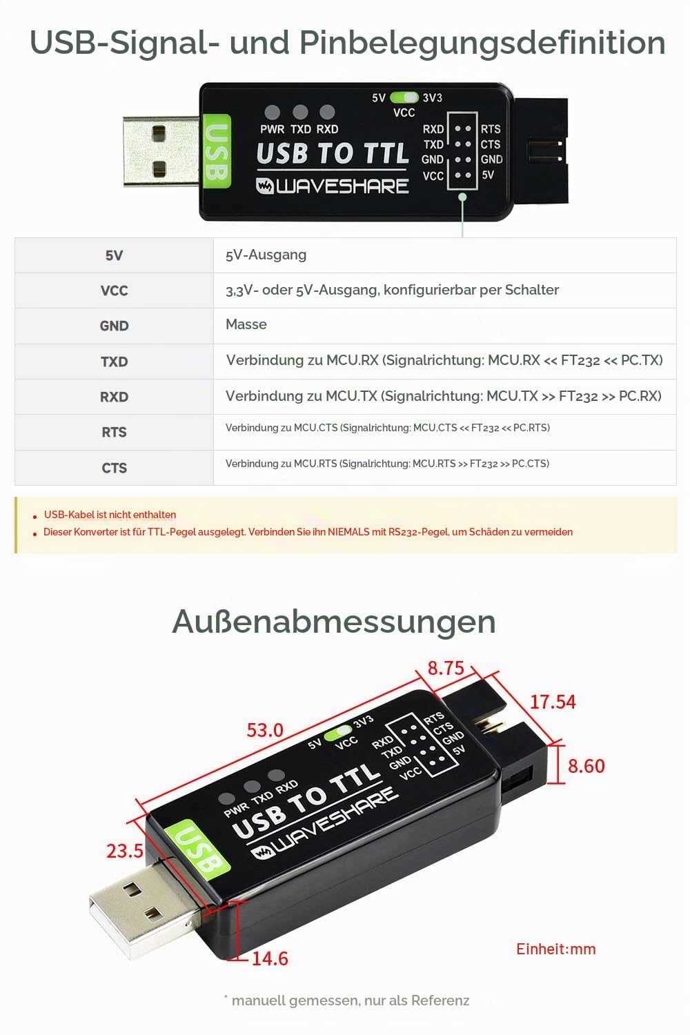 waveshare-industrial-usb-zu-ttl-converter-mit-ft232rnl image 6