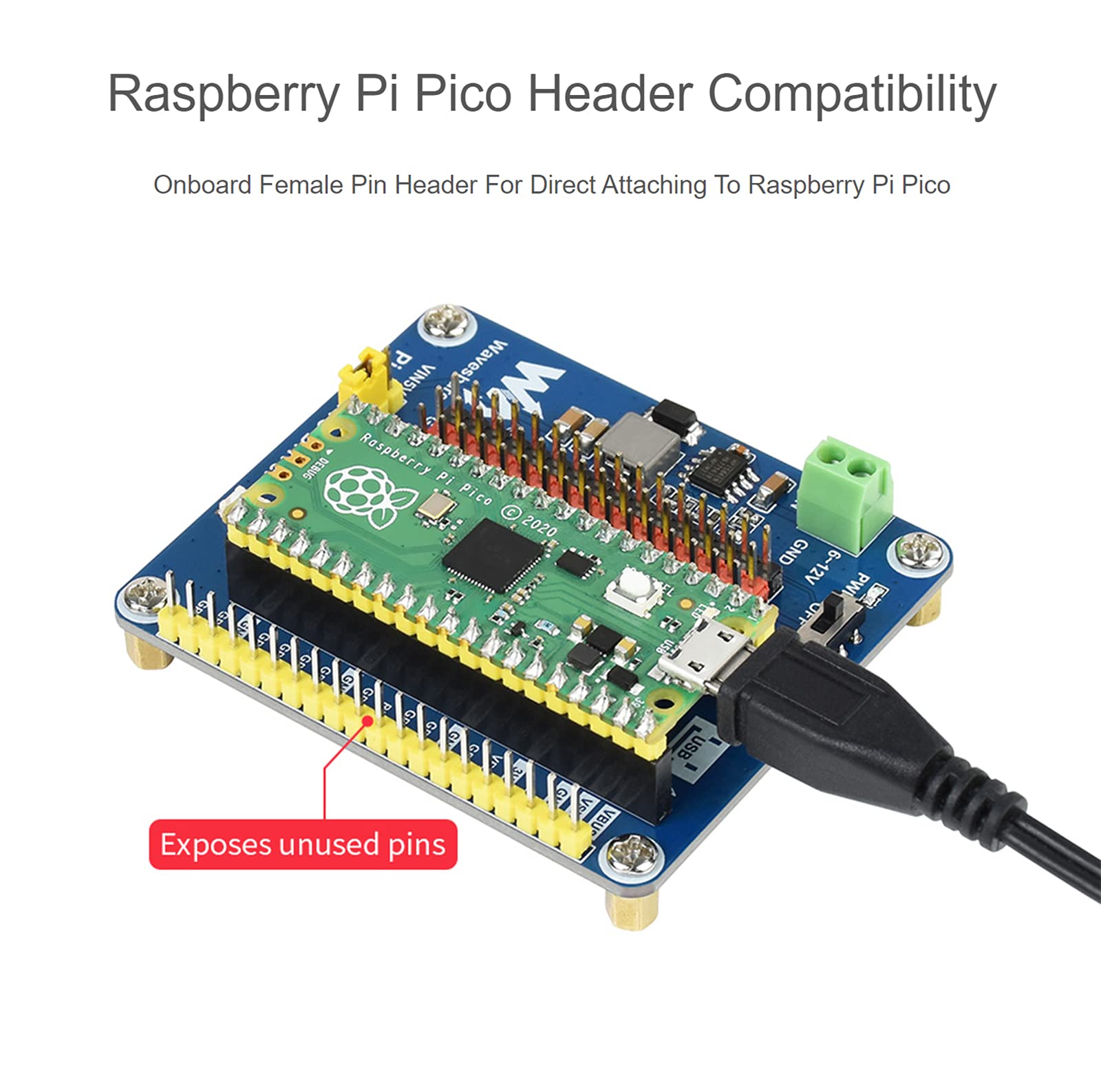 waveshare-servotreiber-f-r-raspberry-pi-pico-16-kanal-servo-pwm-16-bit image 3