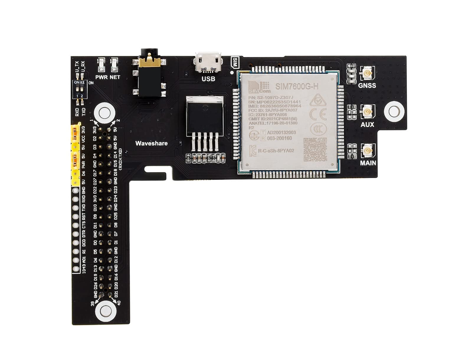 waveshare-sim7600g-h-erweiterungsboard-4g-3g-2g-gnss-f-r-jetson-nano image 2