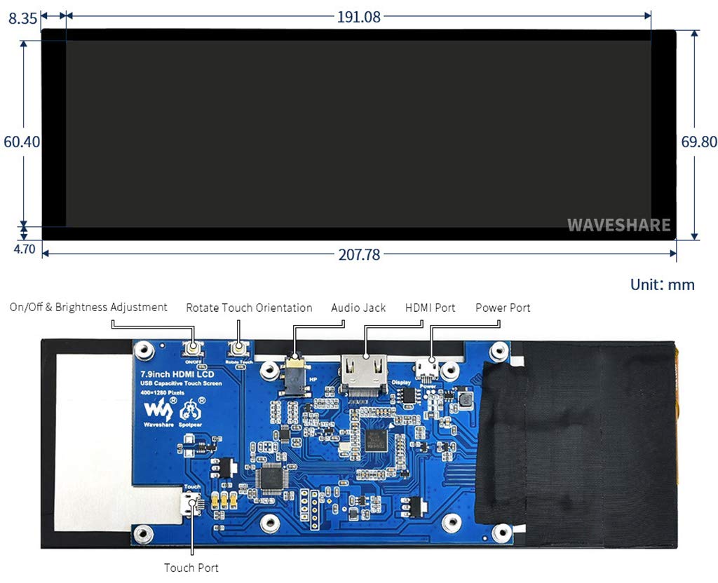 waveshare-7-9-zoll-hdmi-lcd-touch-display-400x1280-ips-kapazitiv image 3