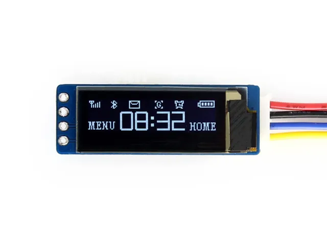 waveshare-0-91-zoll-oled-display-modul-128x32-pixel-i2c-f-r-raspberry-pi-arduino image 1