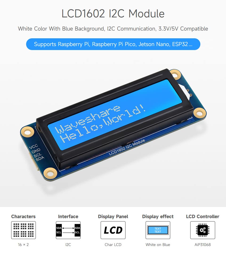 waveshare-lcd1602-i2c-modul-wei-e-schrift-auf-blauem-grund image 3