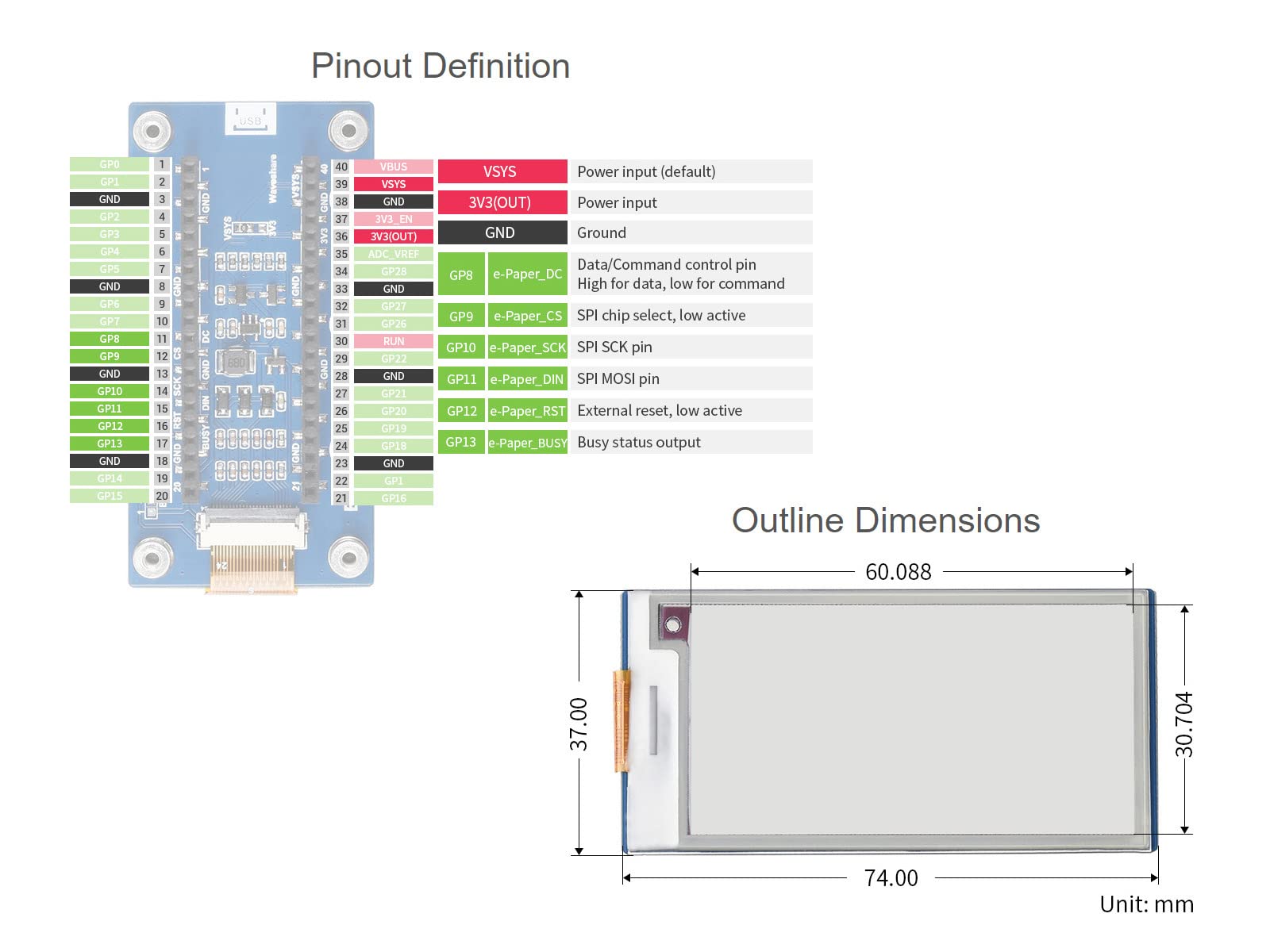 waveshare-2-66-zoll-e-paper-e-ink-display-modul-b-296x152-rot-schwarz-wei-f-r-ra image 6