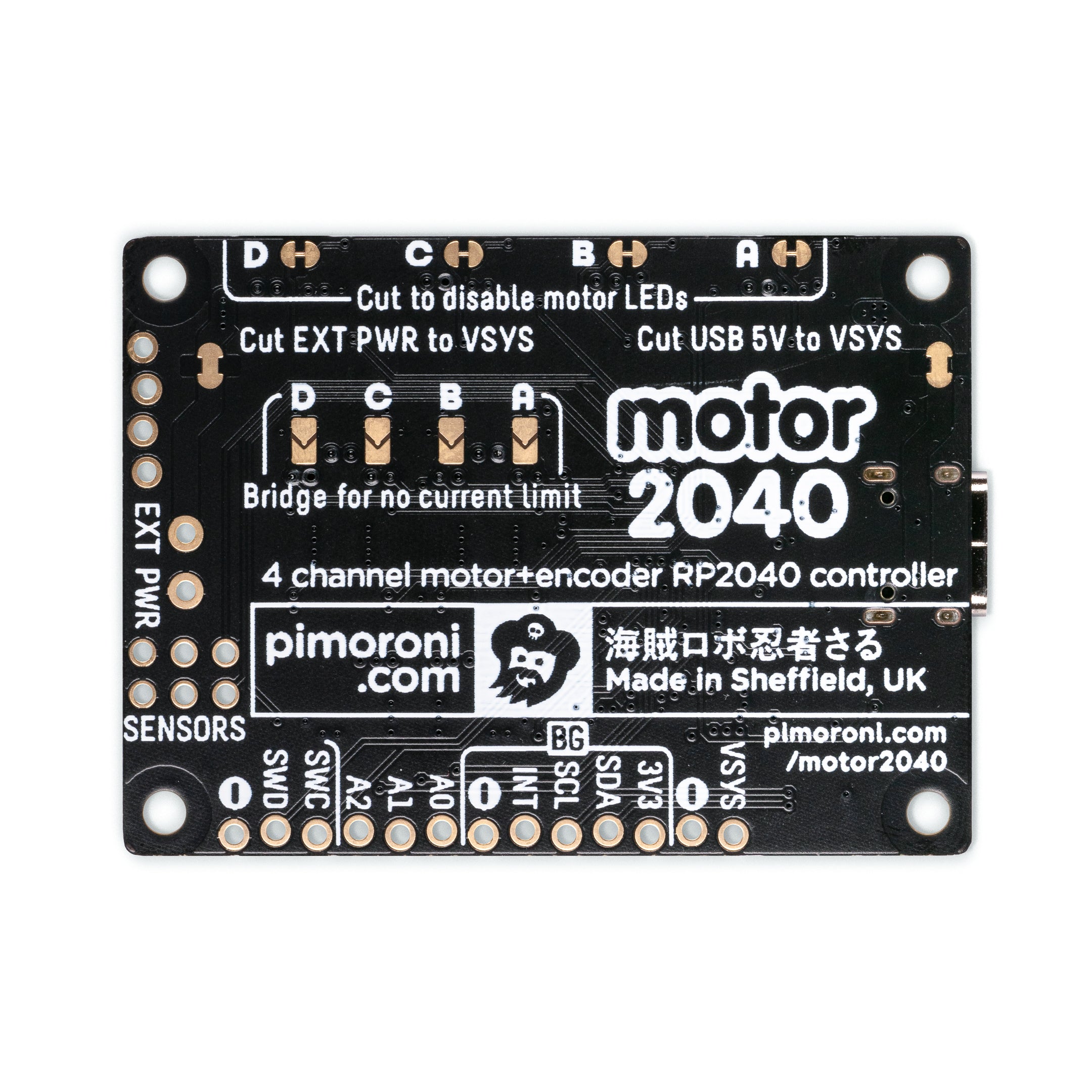 pimoroni-motor-2040-quad-motor-controller-rp2040 image 3
