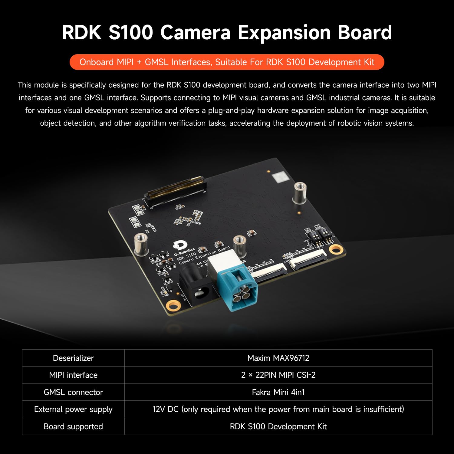 waveshare-d-robotics-rdk-s100-kamera-erweiterungsboard-mipi-gmsl-f-r-rdk-s100 image 3