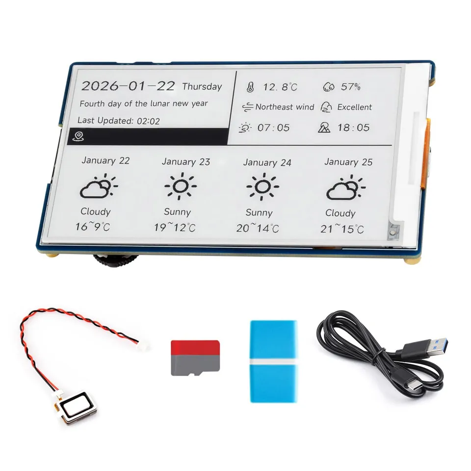 waveshare-esp32-s3-3-97-zoll-e-paper-entwicklungsboard-basic-kit-800x480-mit-tf- image 1