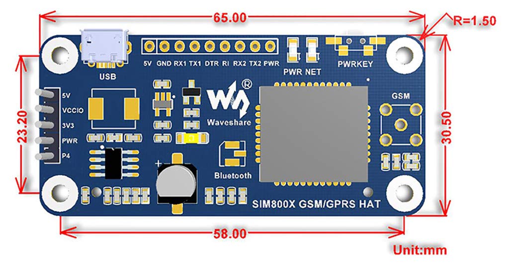 waveshare-sim800c-gsm-gprs-bluetooth-hat-f-r-raspberry-pi-sms-gprs-bt-3-0 image 6