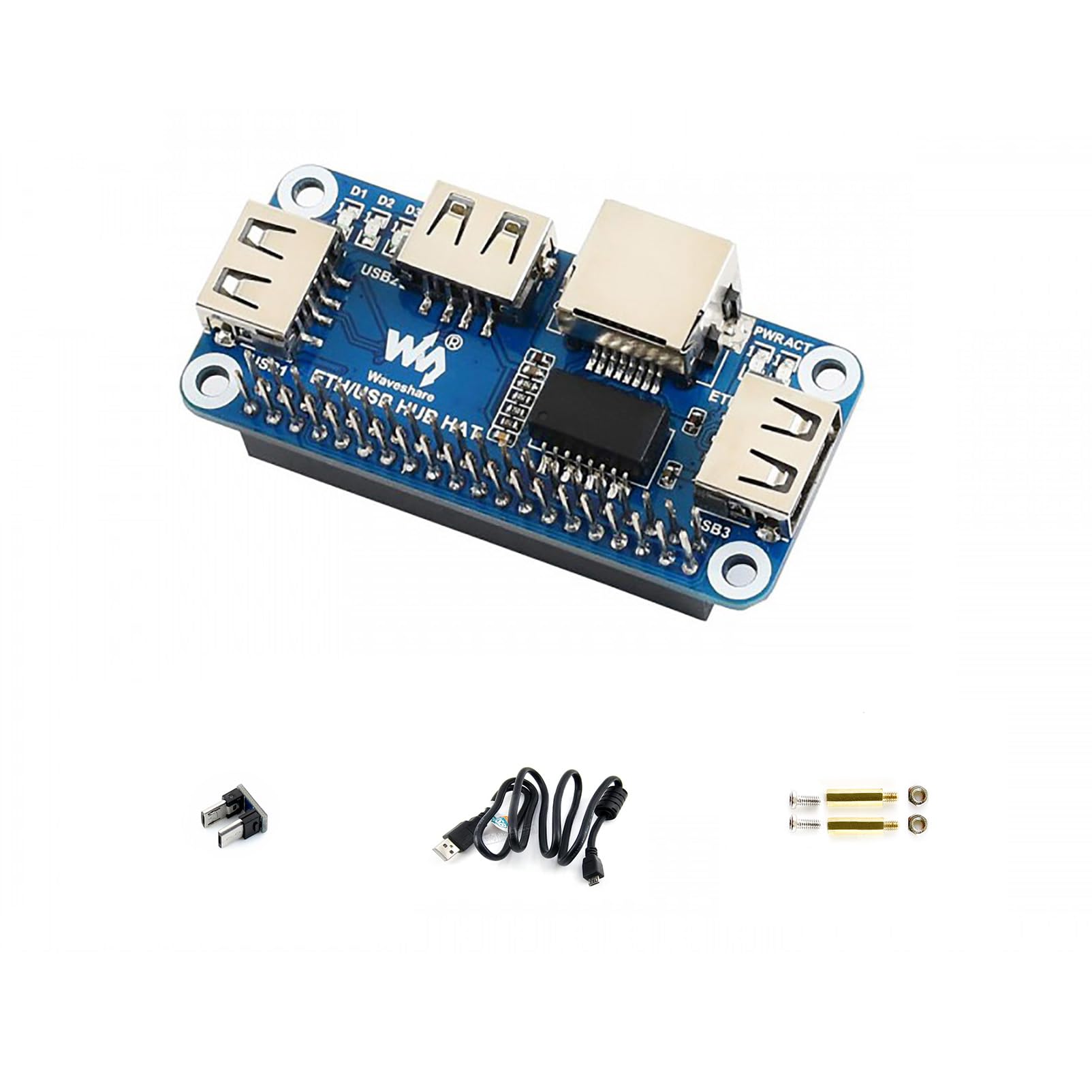 waveshare-ethernet-usb-hub-hat-f-r-raspberry-pi-zero-mit-rj45-und-3x-usb image 1