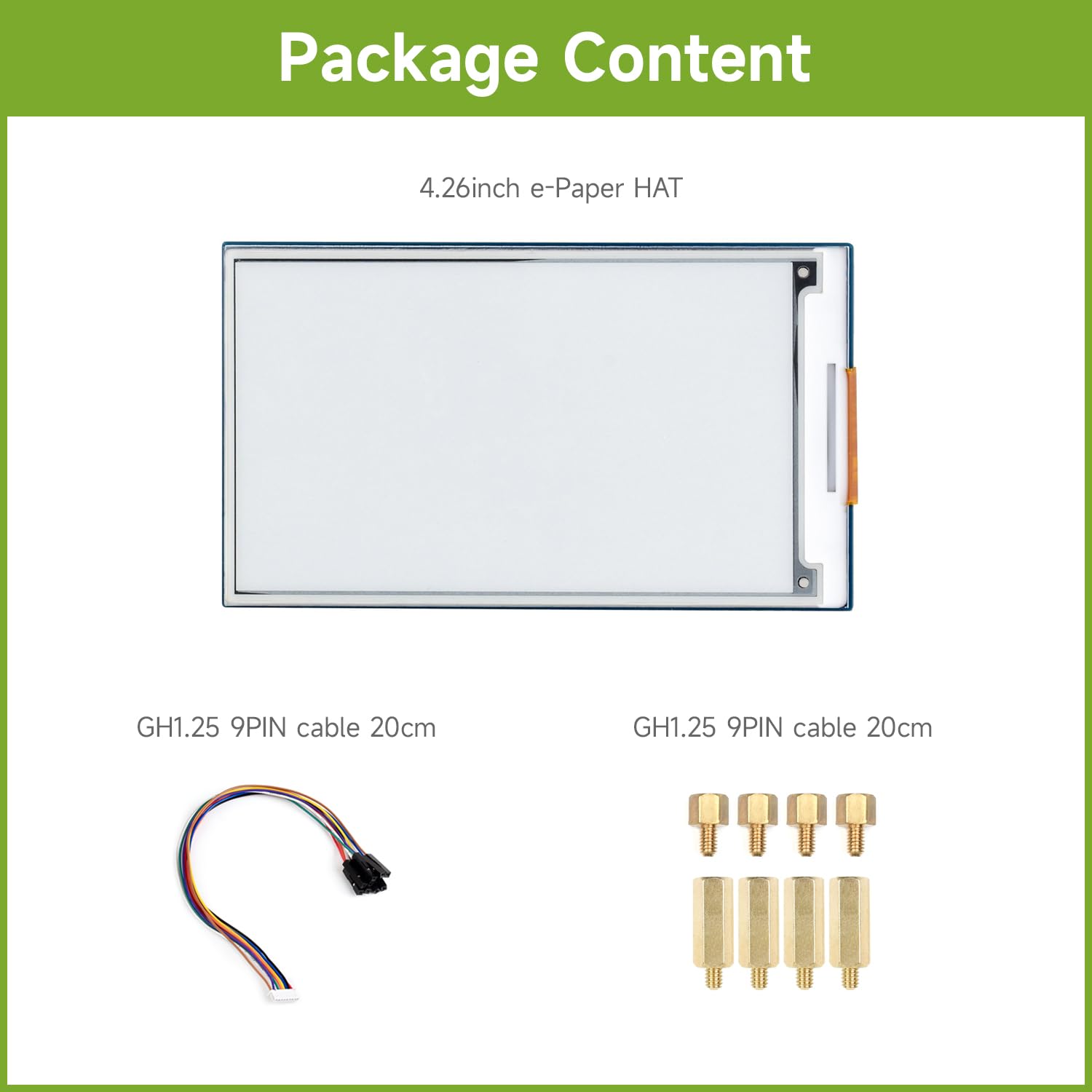 waveshare-4-26-zoll-e-paper-display-hat-mit-pcb-800x480-schwarz-wei-f-r-raspberr image 2