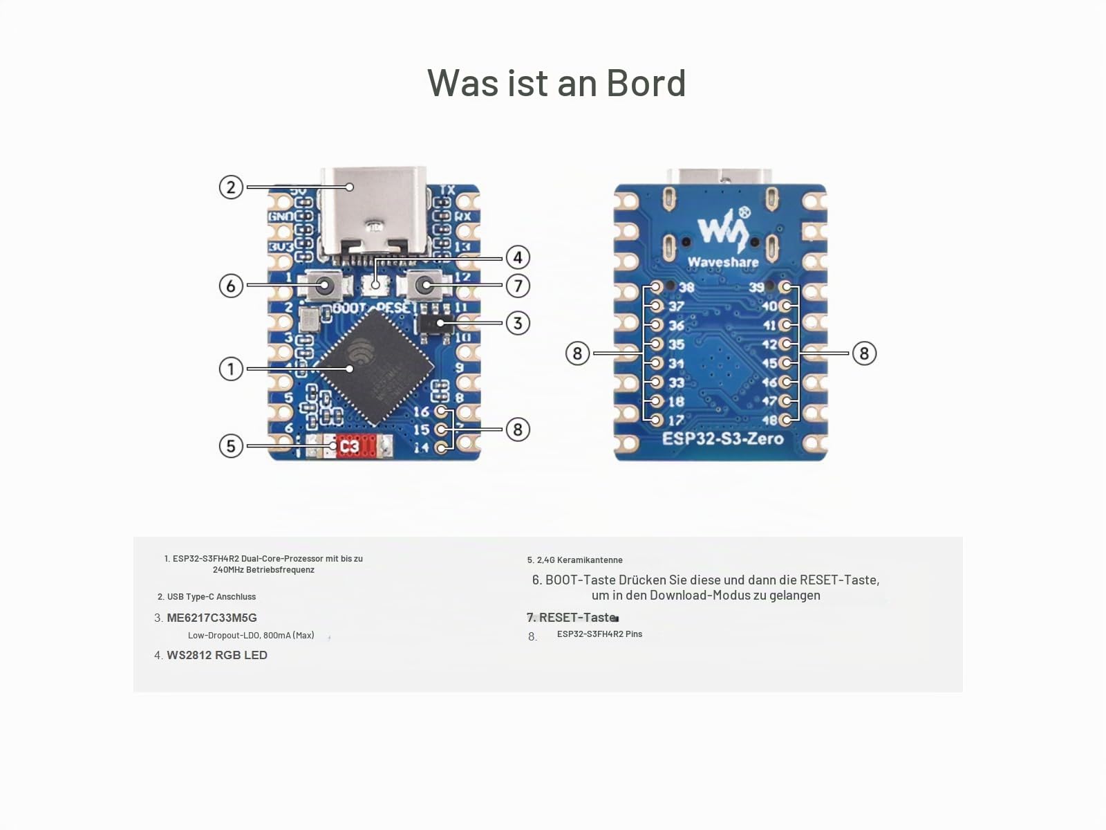 waveshare-esp32-s3-zero-m-mini-entwicklungsboard-esp32-s3fh4r2-wifi-bluetooth-5 image 4