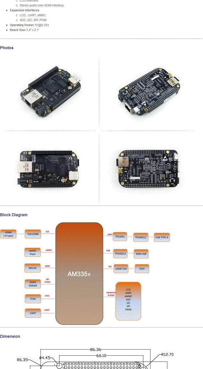 waveshare-beaglebone-black-rev-c-mini-pc-board-1ghz-512mb-4gb-emmc image 3