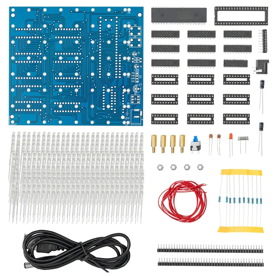 az-delivery-3d-led-cube-8x8x8-lichtmatrix-bausatz-512-leds-blau image 1