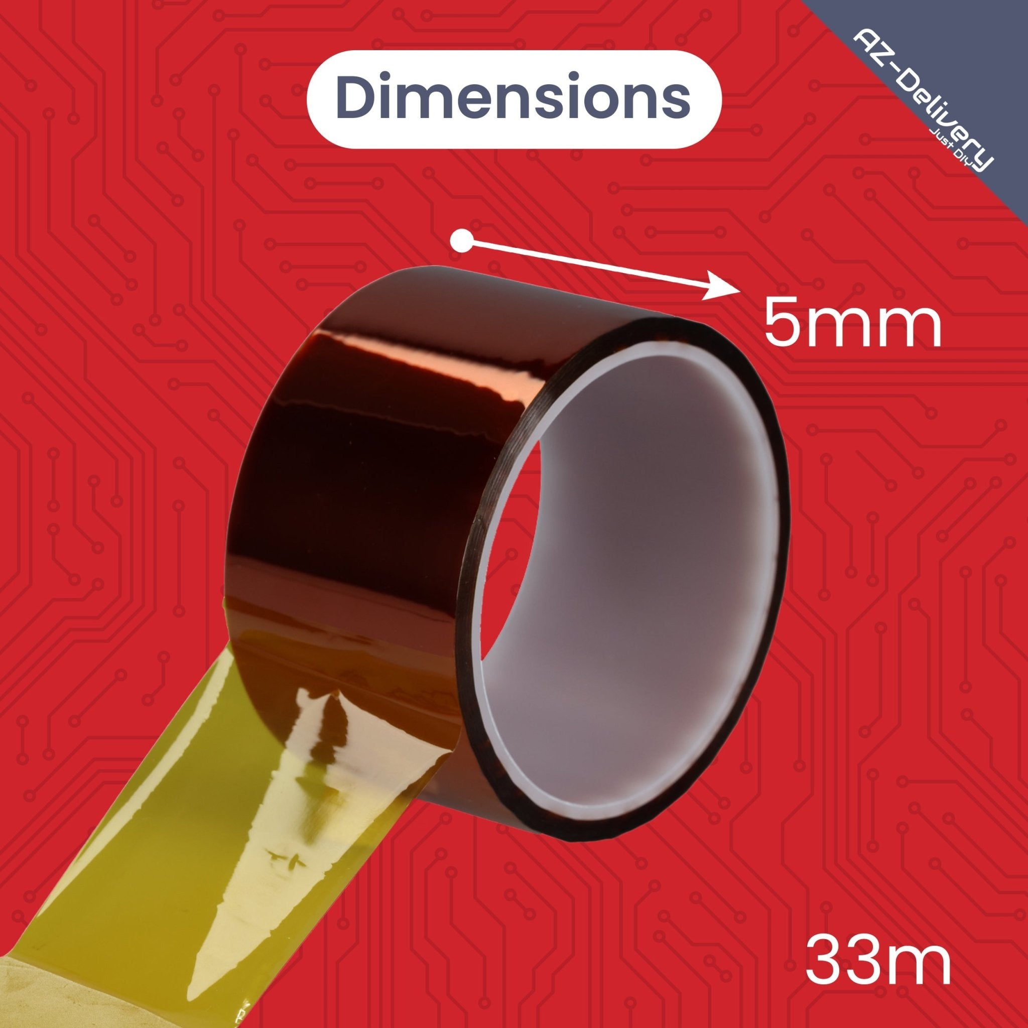 az-delivery-polyimid-klebeband-5cm-x-33m-hitzebest-ndiges-hochtemperatur-klebeba image 4