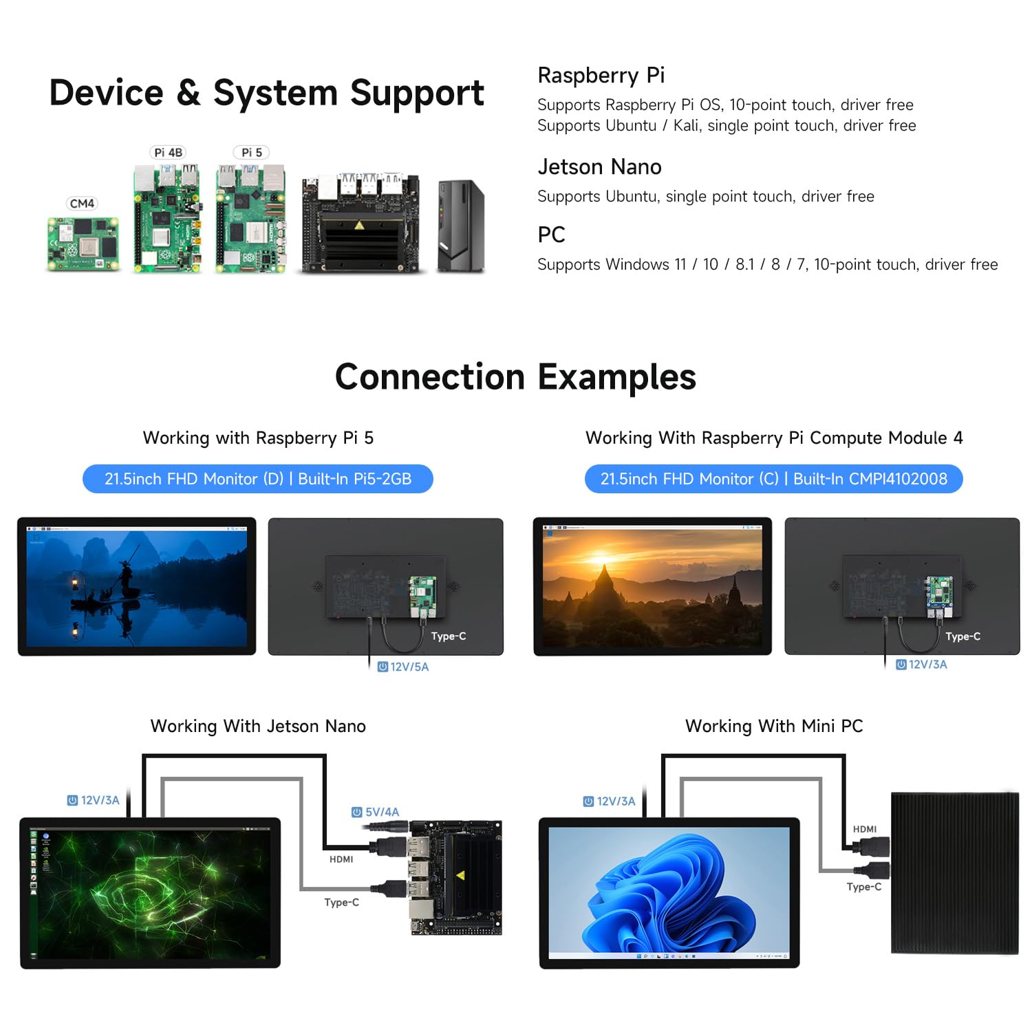 waveshare-21-5-zoll-kapazitiver-touch-monitor-full-hd-ips-mit-raspberry-pi-4b-2g image 4