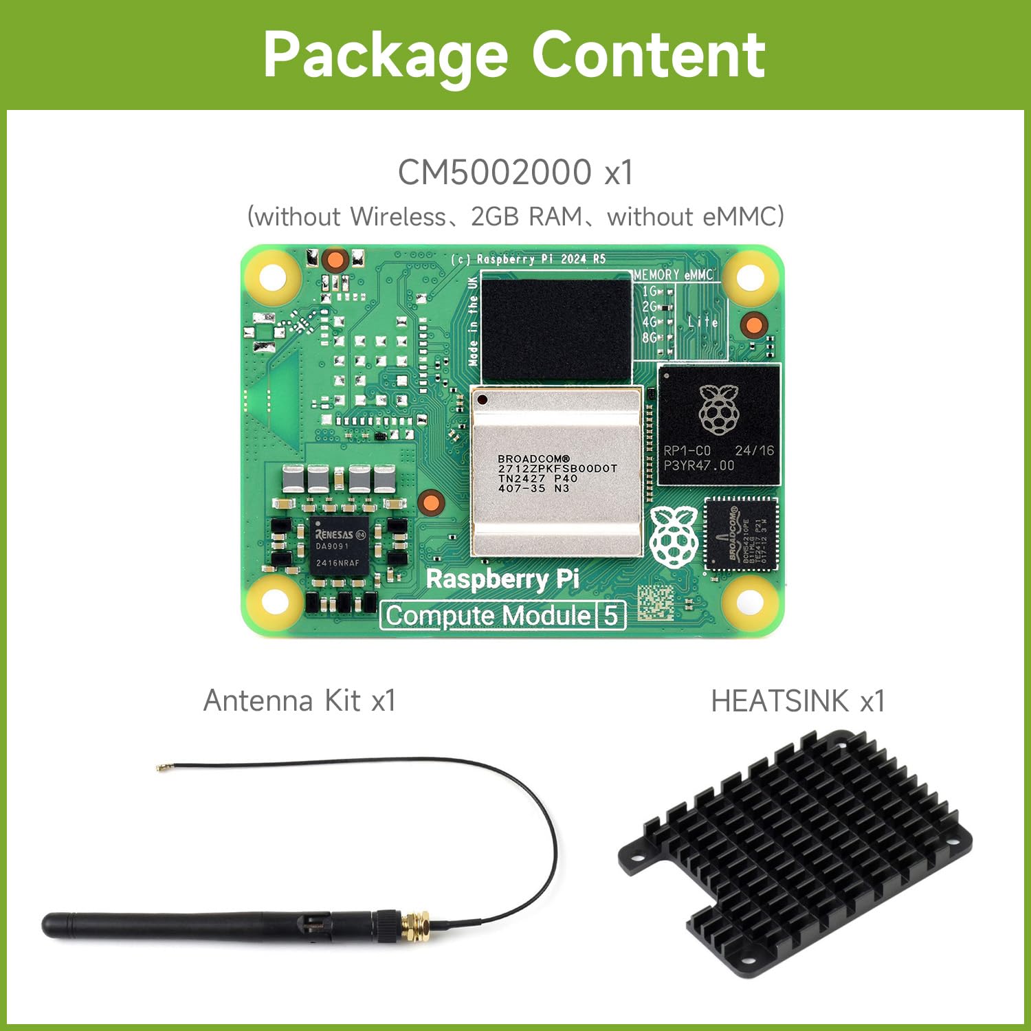 waveshare-cm5-pi-compute-module-5-set-raspberry-pi-cm5002000-2gb-lite-ohne-wifi- image 2