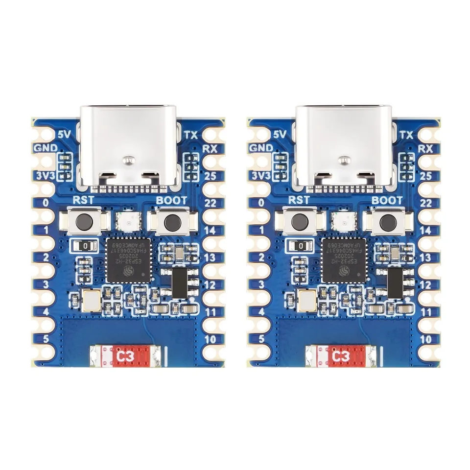waveshare-esp32-h2-mini-entwicklungsboard-2er-set-ble-zigbee-thread-4mb-flash image 1