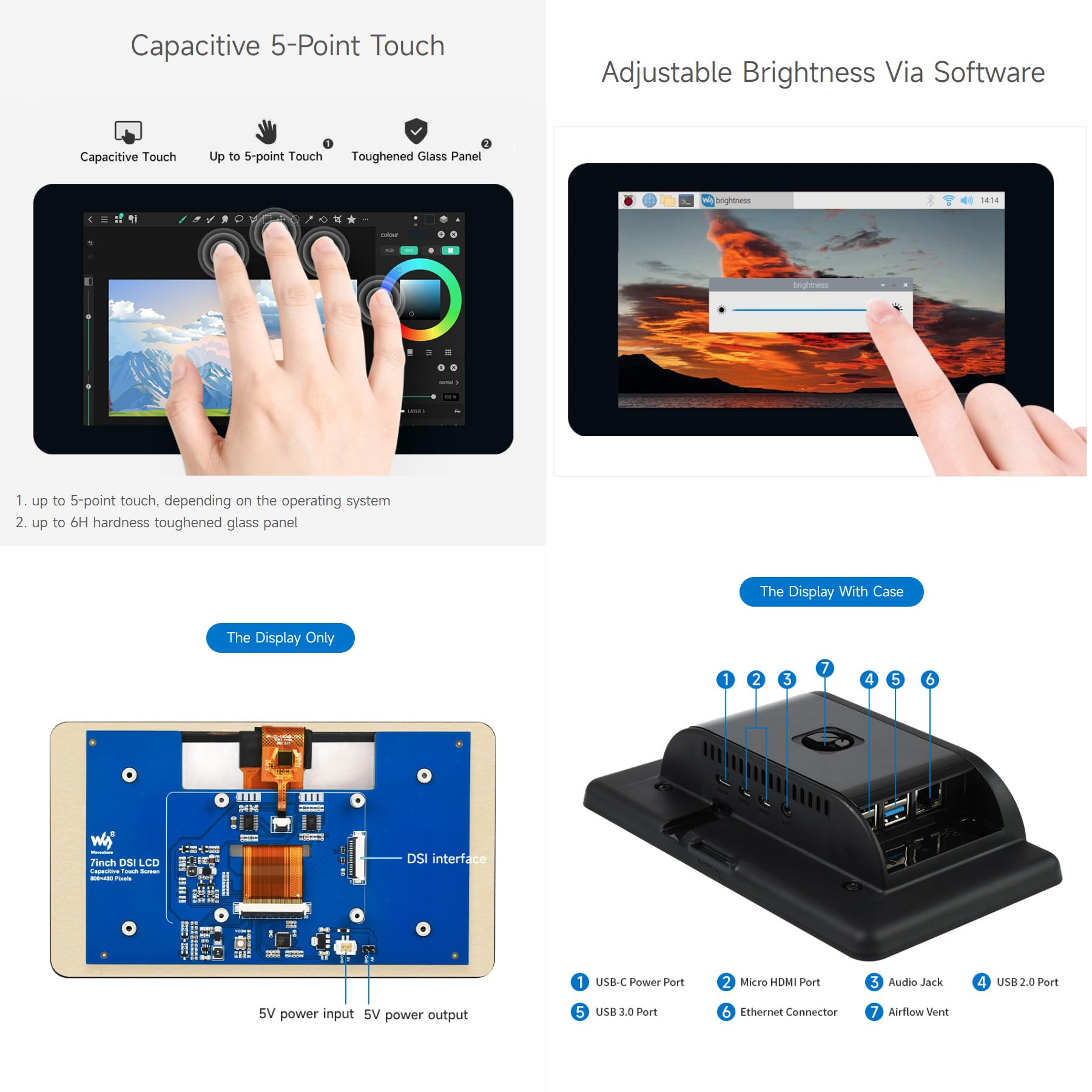 waveshare-7-zoll-mini-bildschirm-ips-touch-lcd-800x480-dsi-mit-geh-use-f-r-raspb image 5