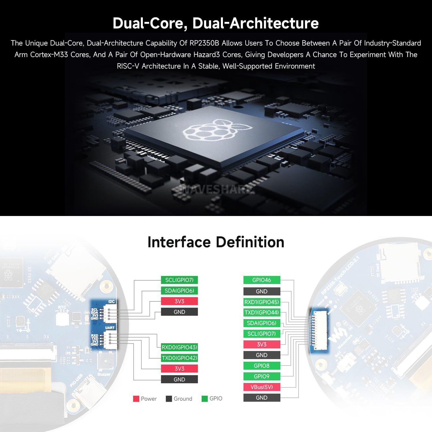 waveshare-rp2350-2-1inch-capacitive-touch-round-display-development-board-flat-v image 6