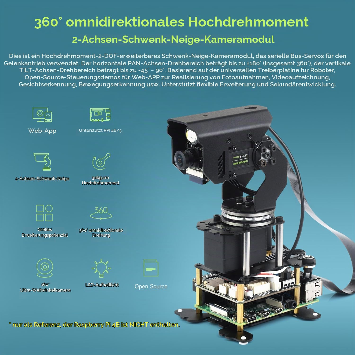 waveshare-pan-tilt-kameramodul-2-achs-360-5mp-f-r-raspberry-pi-4b-5 image 3