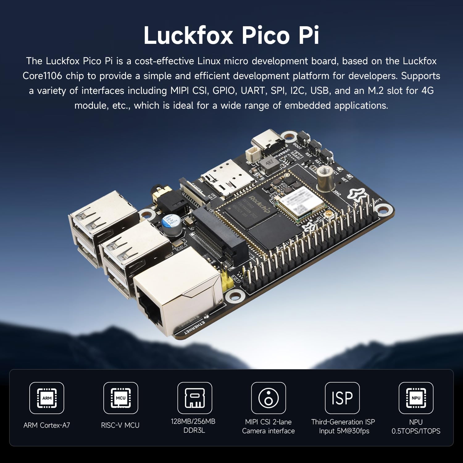 waveshare-luckfox-pico-pi-b-linux-board-rv1106-0-5tops-4g-modul-ohne-wifi image 3