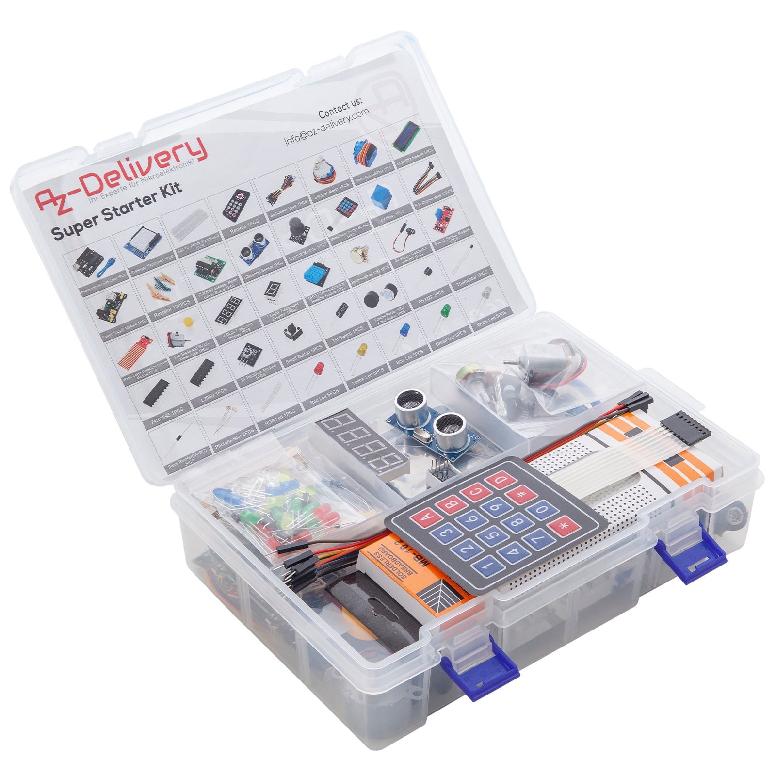 az-delivery-elektronik-super-starter-kit-mikrocontroller-board-sensor-motor-set image 3