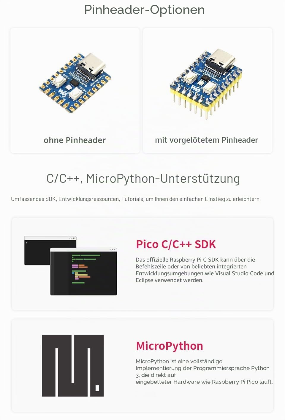 waveshare-rp2040-zero-3er-set-pico-mcu-board-mit-usb-c image 3