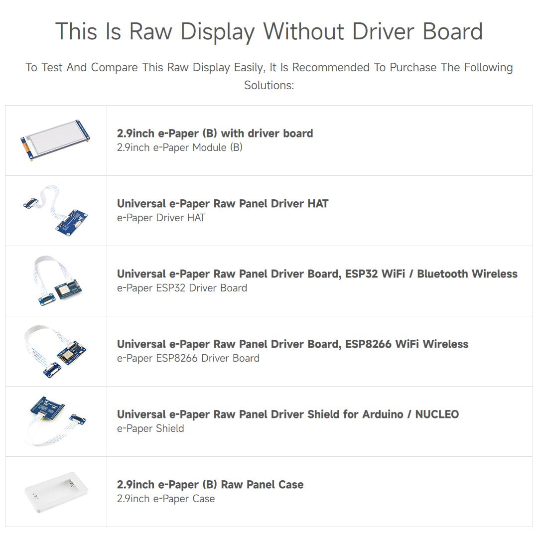 waveshare-2-9-zoll-e-paper-raw-display-panel-b-296x128-rot-schwarz-weiss-ohne-pc image 6