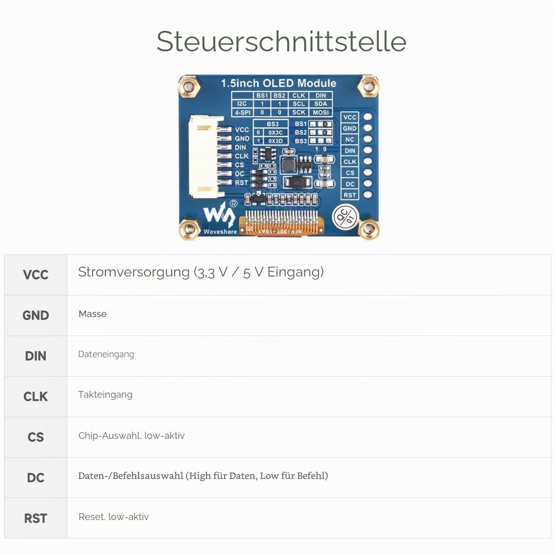 waveshare-1-5-zoll-oled-displaymodul-128x128-spi-i2c-wei image 5