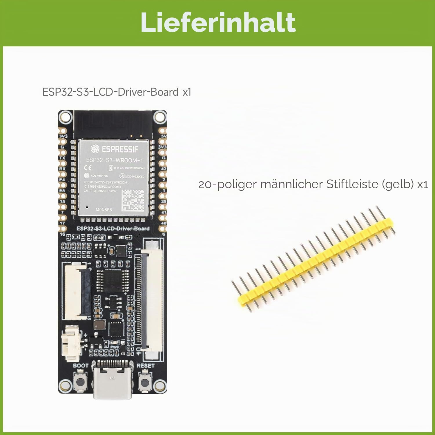 waveshare-esp32-s3-rgb-lcd-treiberboard-240mhz-dual-core-8mb-psram-flash-wifi-bl image 2