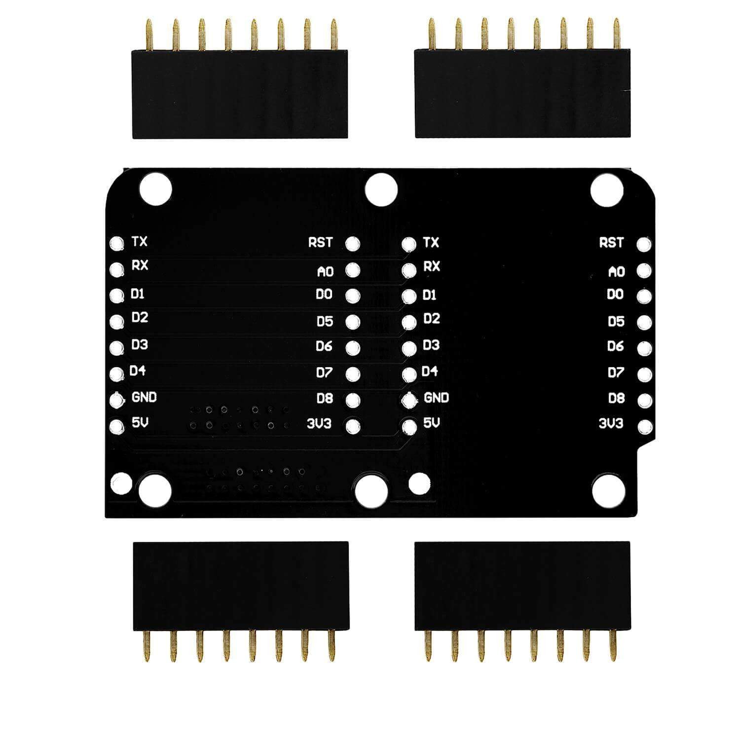 az-delivery-dual-base-shield-pcb-board-f-r-d1-mini-nodemcu-esp8266 image 3
