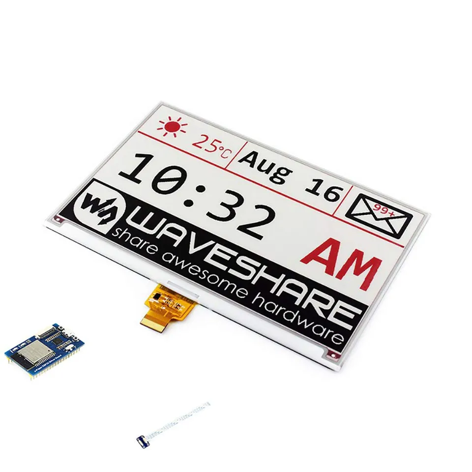 waveshare-7-5-zoll-tri-color-e-paper-display-hat-800x480-esp32-driver-board-f-r- image 1