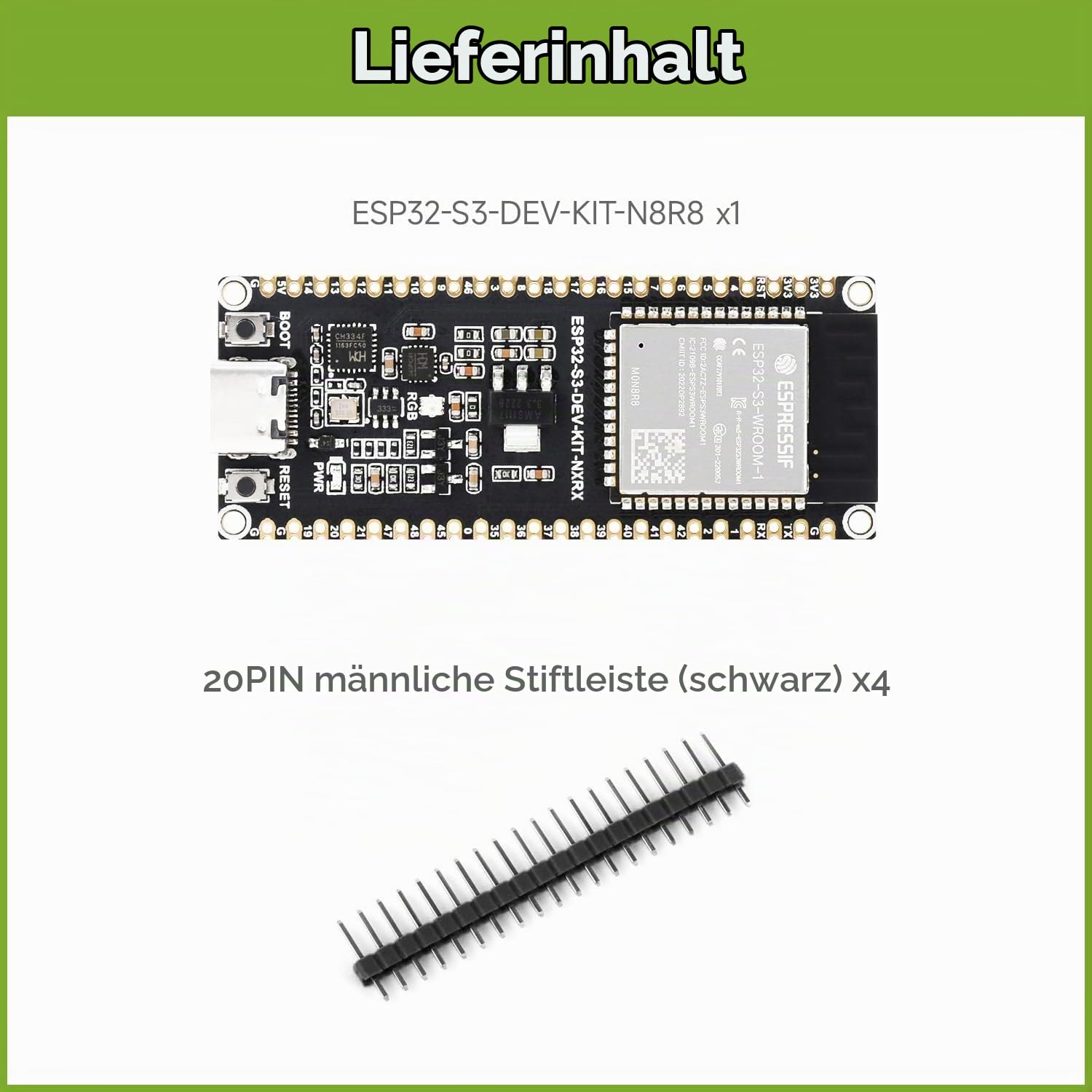 waveshare-esp32-s3-dev-kit-n8r8-microcontroller-entwicklungsboard-esp32-s3-wroom image 2