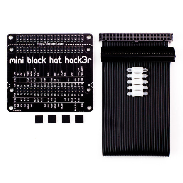 pimoroni-mini-black-hat-hack3r-gpio-debug-board-f-r-raspberry-pi-hat-phat image 1