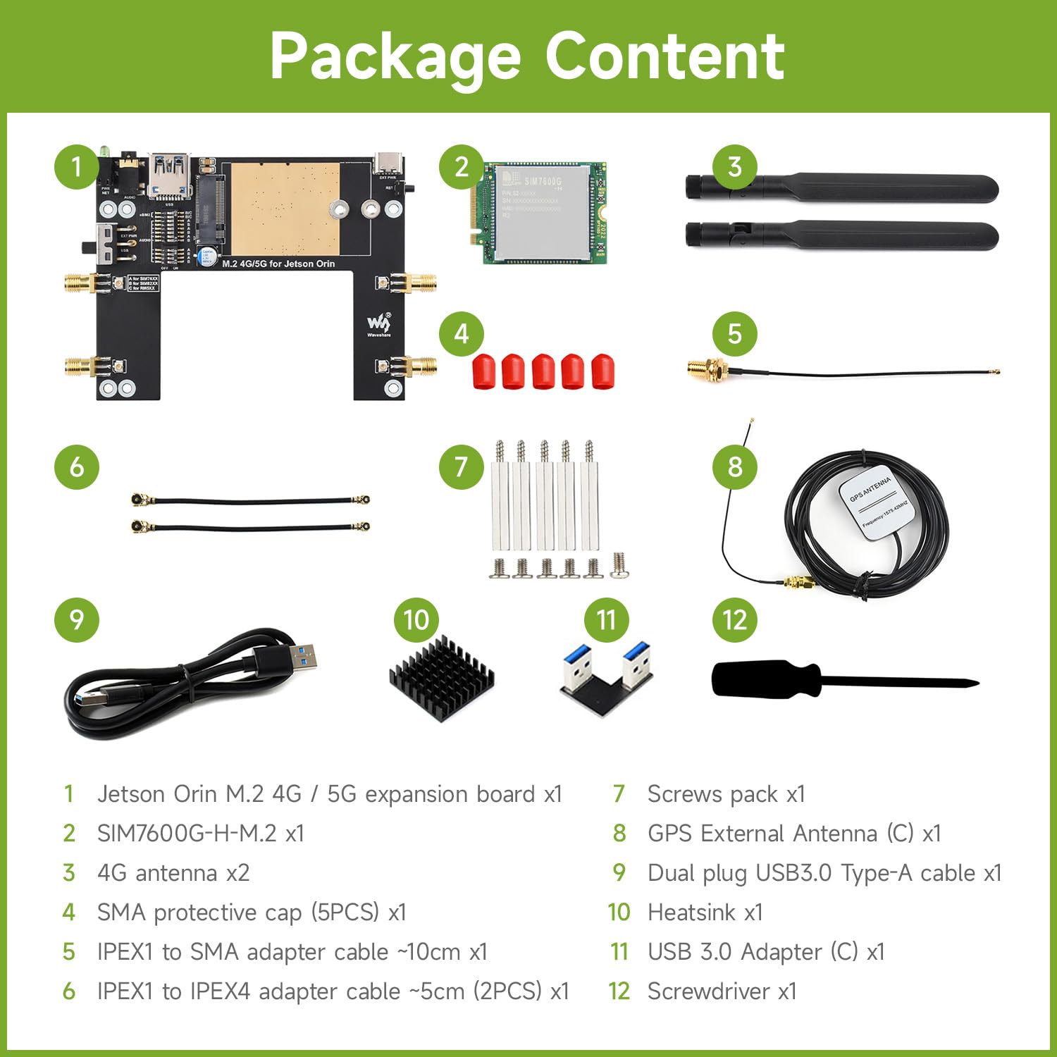 waveshare-sim7600g-h-m-2-4g-erweiterungsboard-f-r-jetson-orin-global image 2