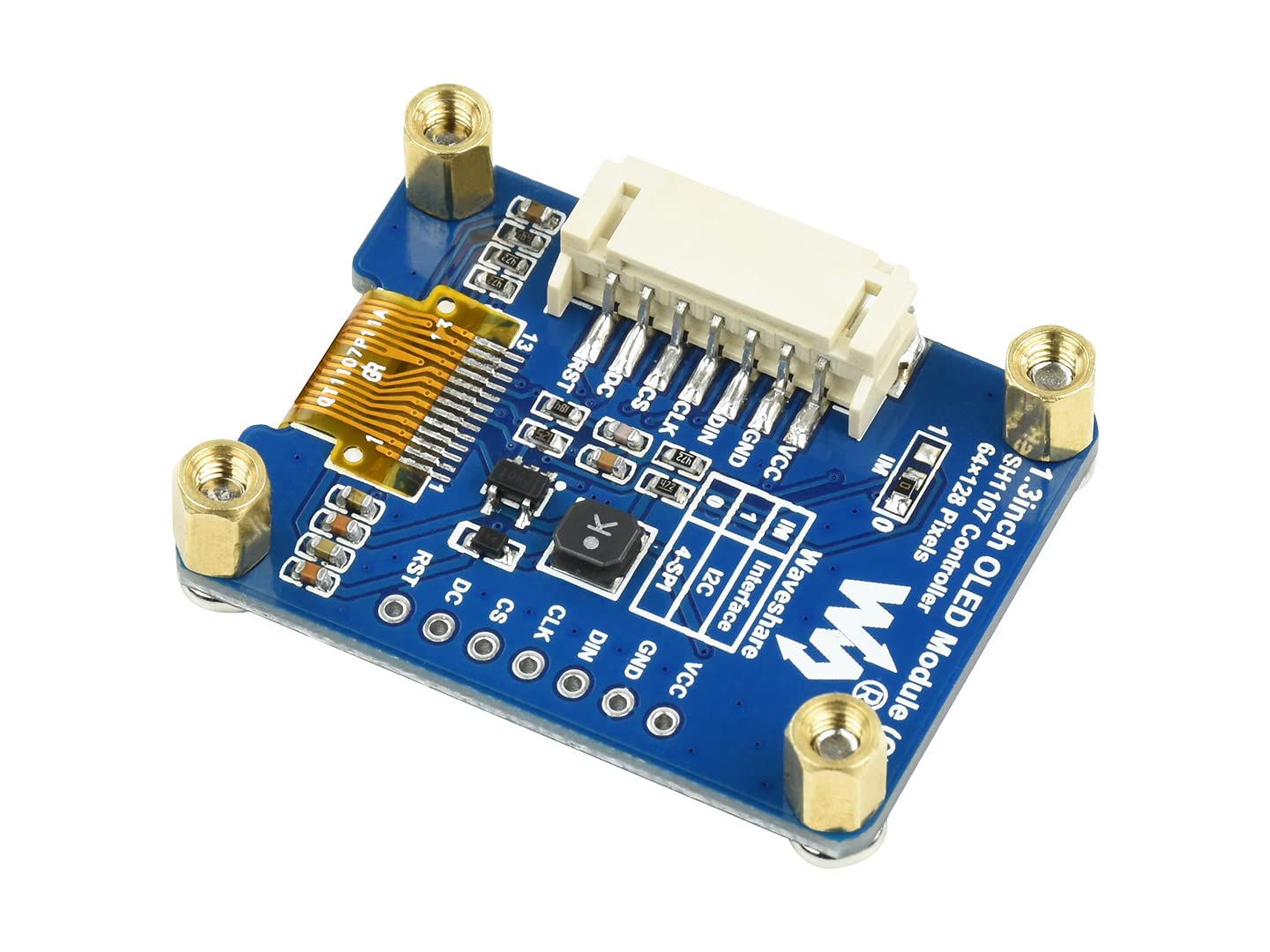 waveshare-1-3-zoll-oled-modul-64x128-schwarz-wei-mit-spi-i2c image 2