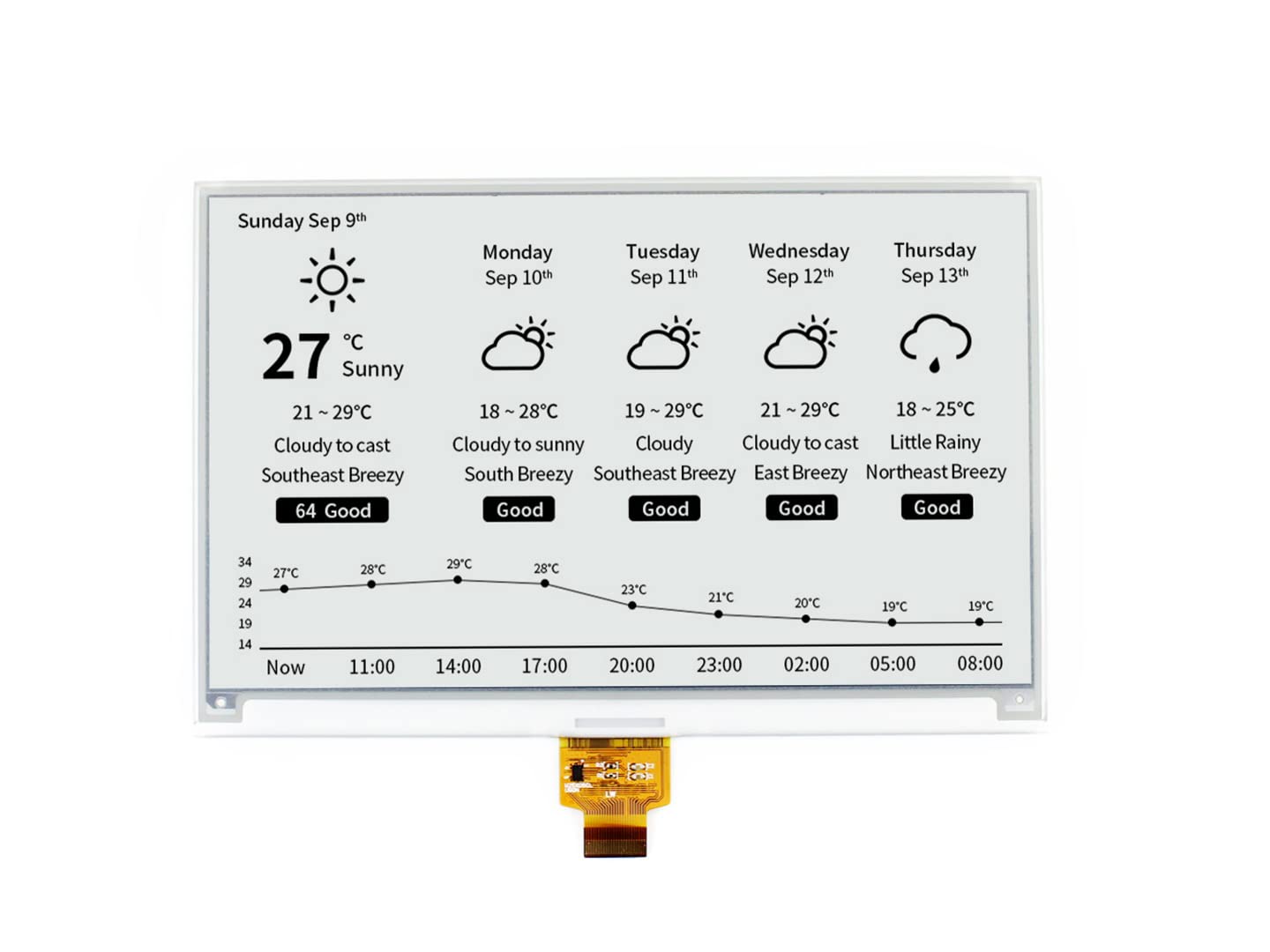 waveshare-7-5-zoll-e-paper-raw-display-panel-v2-800x480-spi-ohne-pcb image 1