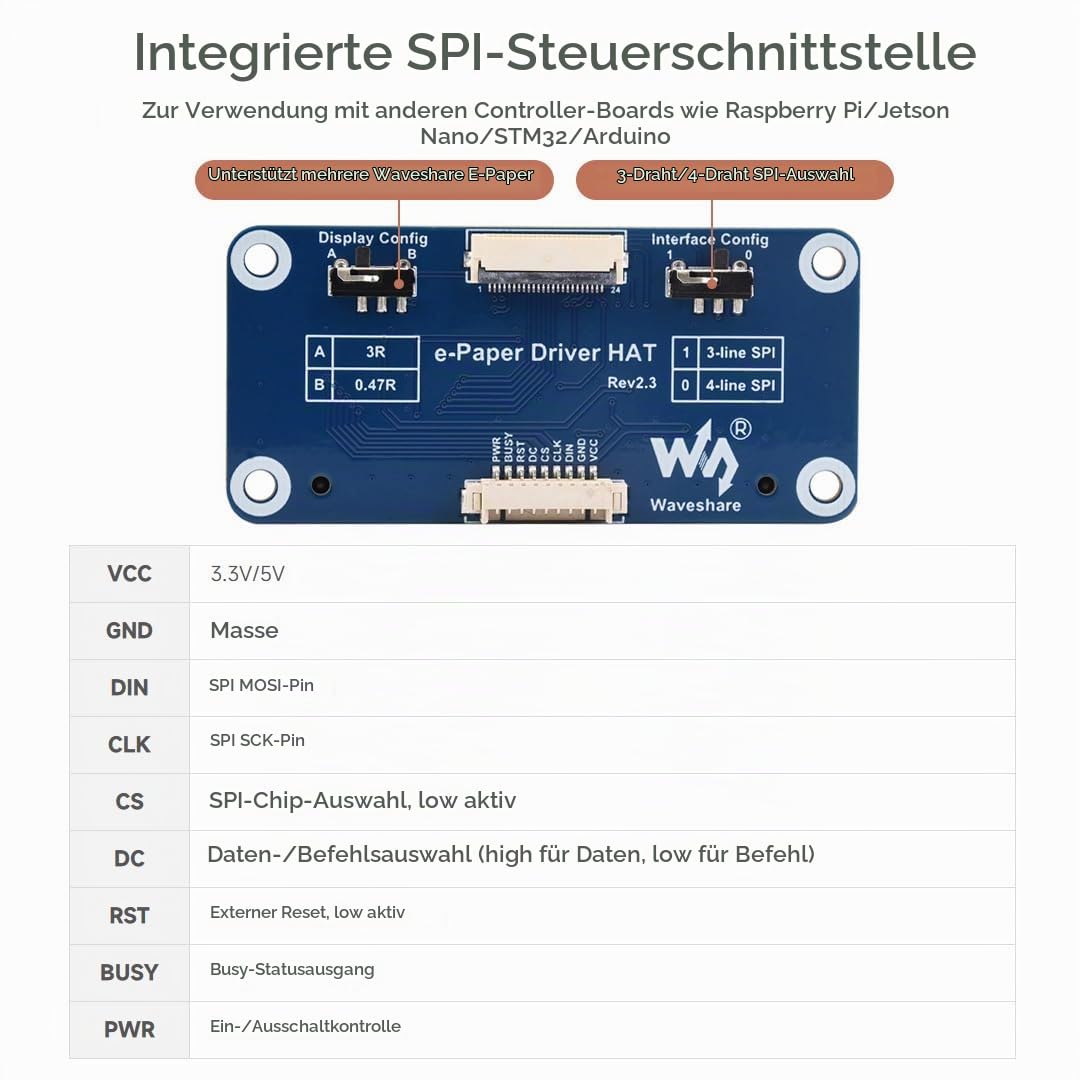 waveshare-universal-e-paper-driver-hat-f-r-spi-e-paper-rohpanels-kompatibel-mit- image 6