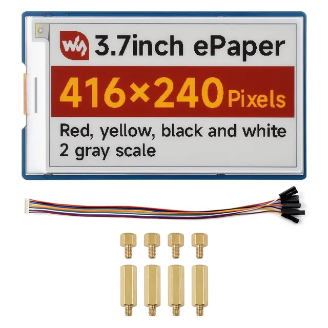waveshare-3-7-zoll-e-paper-display-416x240-mit-treiberboard-rot-gelb-schwarz-wei image 1