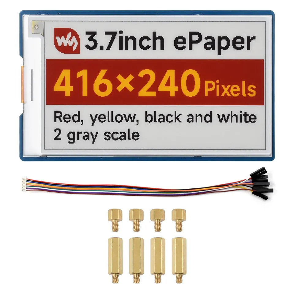 waveshare-3-7-zoll-e-paper-display-416x240-mit-treiberboard-rot-gelb-schwarz-wei image 1