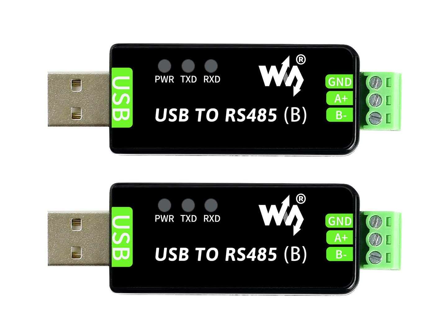 waveshare-industrial-usb-zu-rs485-konverter-2er-pack-ch343g-mehrfachschutzschalt image 1