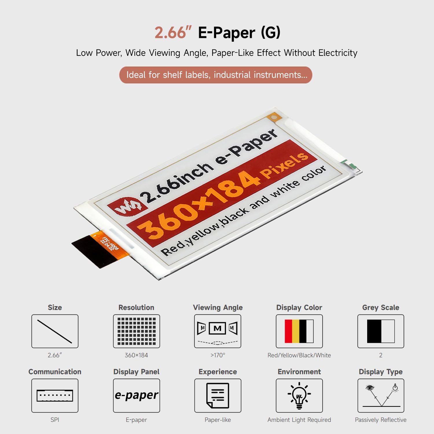 waveshare-2-66-zoll-e-paper-g-raw-display-360x184-4-farben-spi image 3