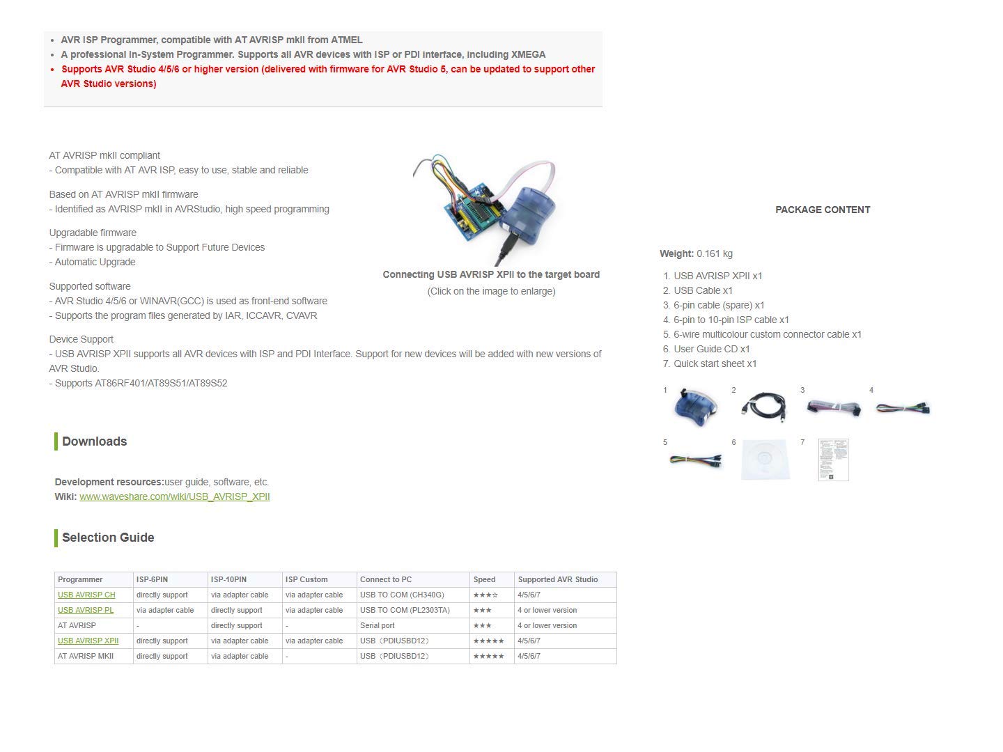 waveshare-avrisp-xpii-usb-avr-programmer-isp-pdi-in-system-programmer image 6