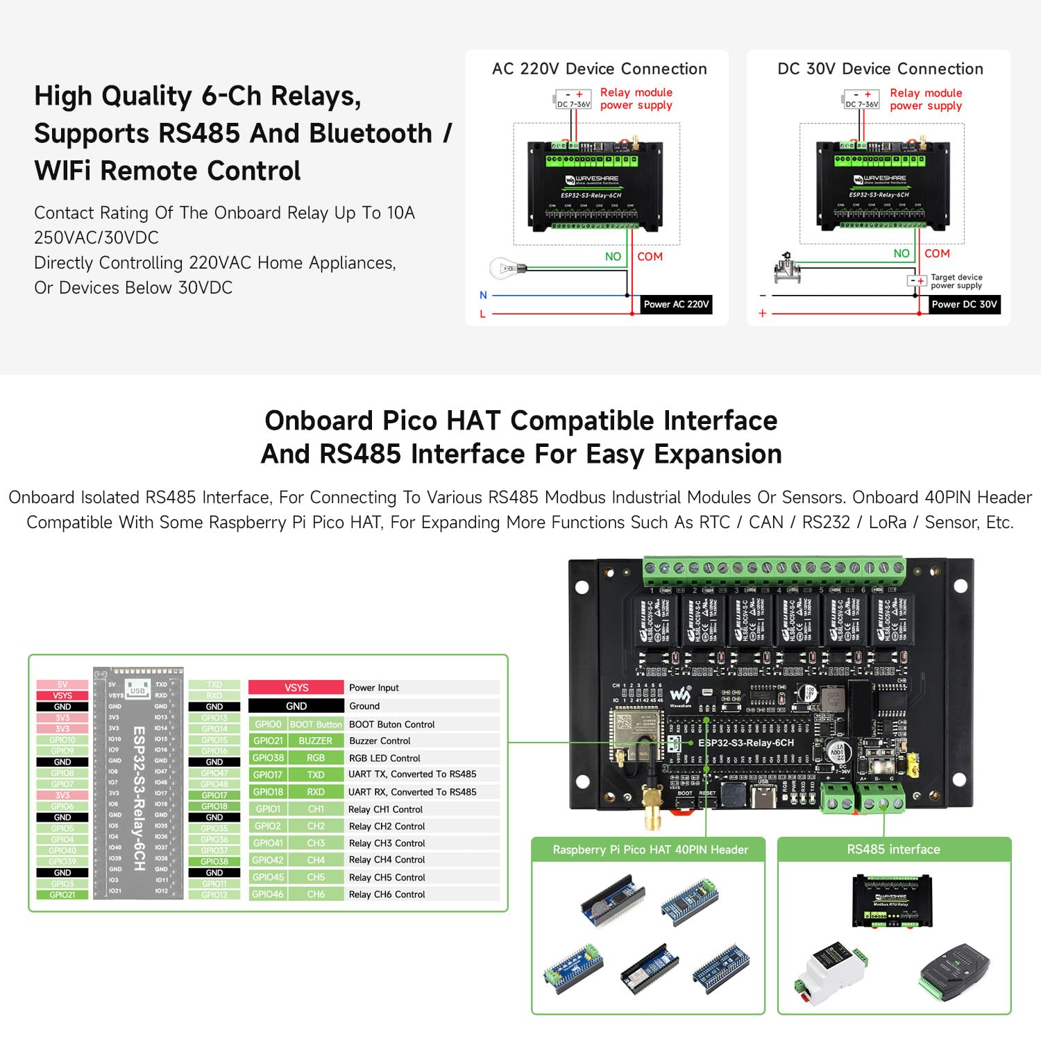 waveshare-industrial-6-kanal-esp32-s3-wifi-relaismodul-mit-rs485 image 6