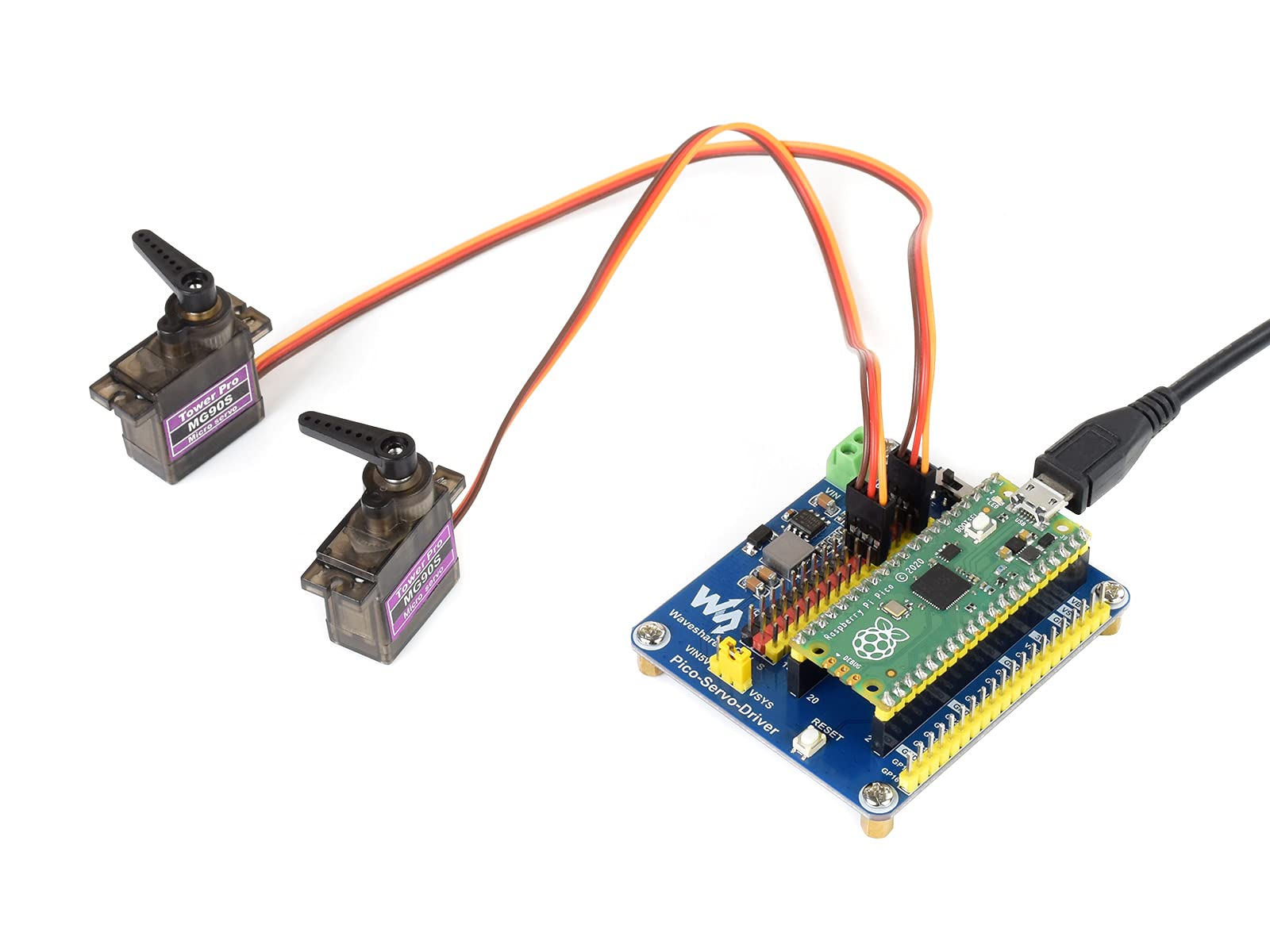 waveshare-servotreiber-f-r-raspberry-pi-pico-16-kanal-servo-pwm-16-bit image 2