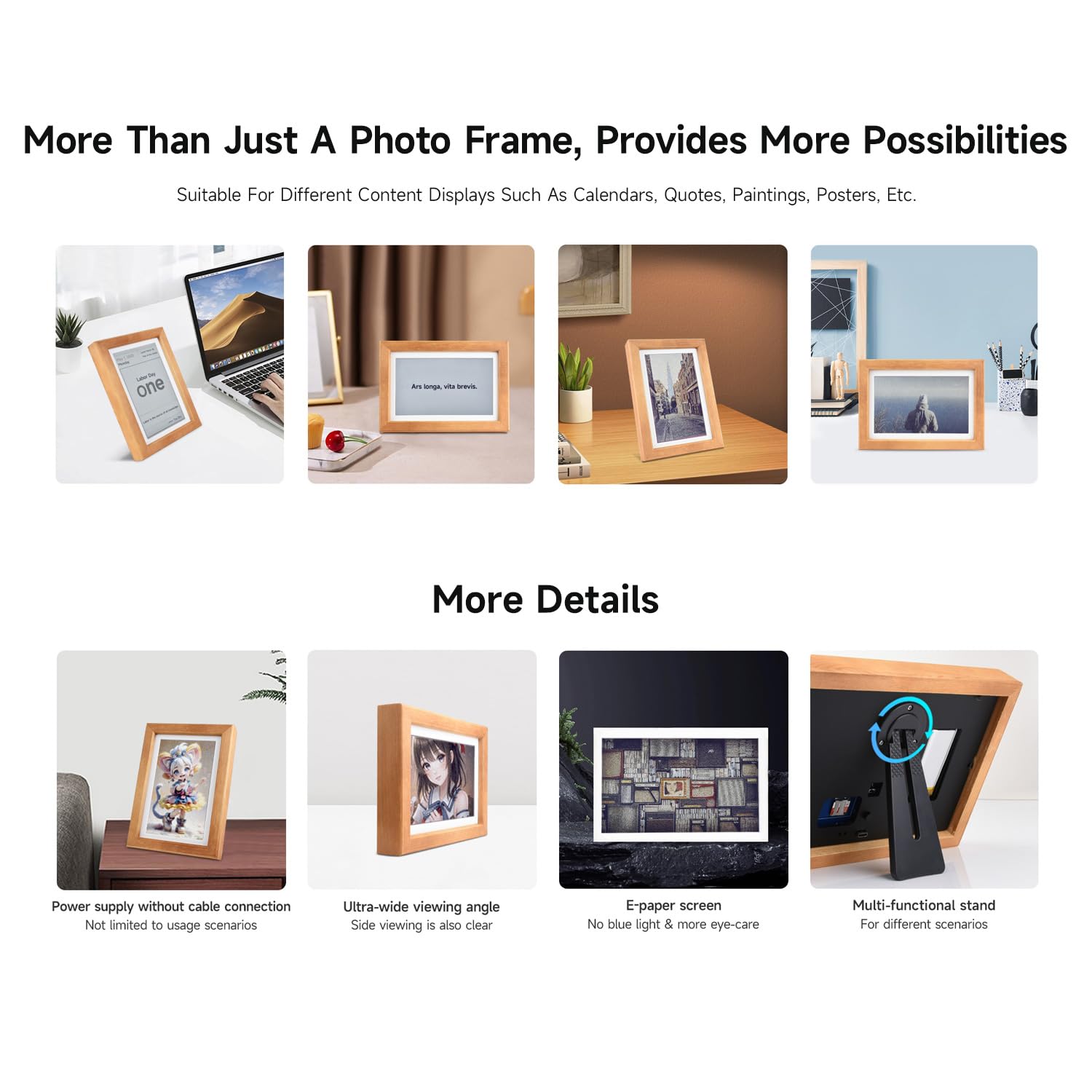 waveshare-7-3-zoll-e6-full-color-e-paper-mit-echtholz-bilderrahmen-800-x-480 image 7